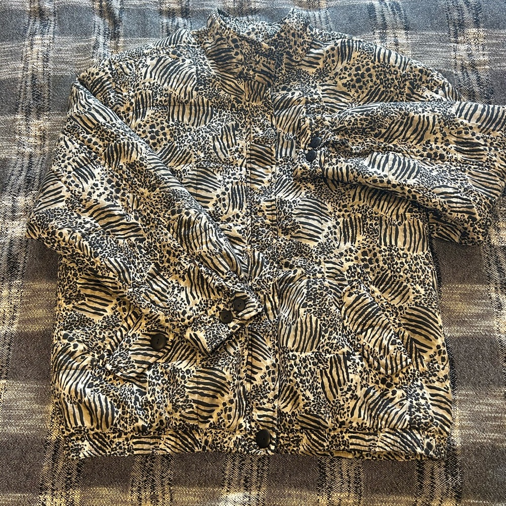 Anna And Frank vintage  Animal Print silk Jacket
